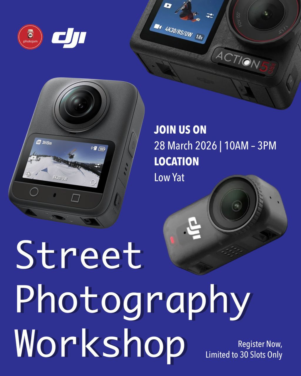DJI x Photojam Street Photography Workshop poster